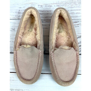 UGG Ansley pink suede slipper shoes size 9